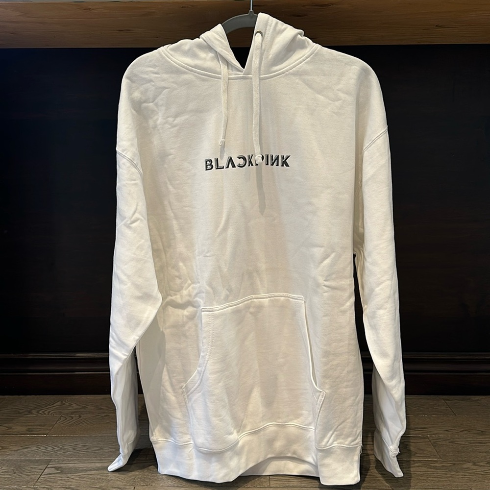 Black Pink Hoodie - Born pink graphic on back, size XL